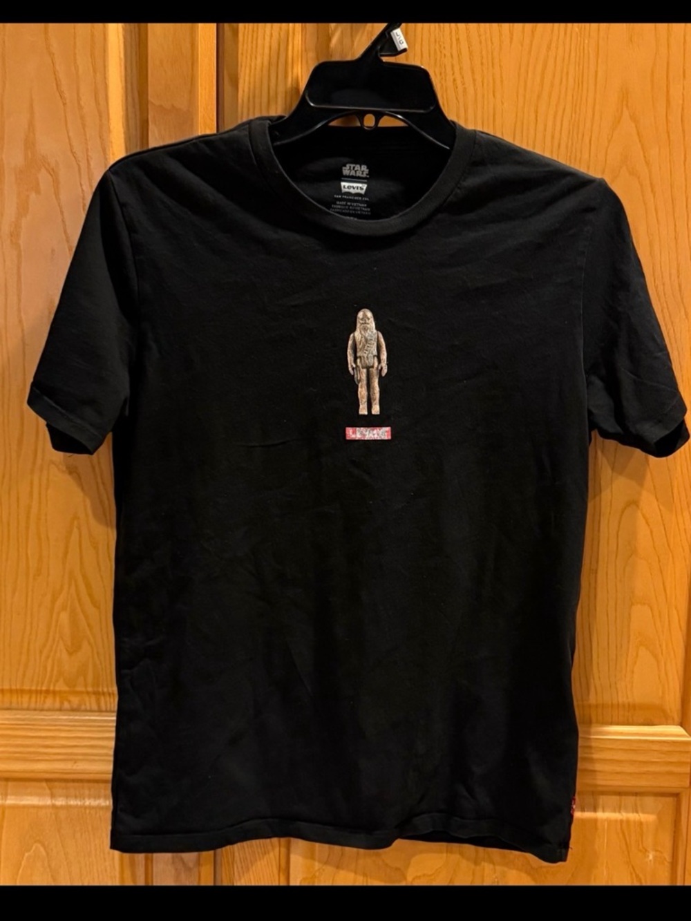 Star Wars x Levis Black Short Sleeve T Shirt Chewbacca Size Men’s Small